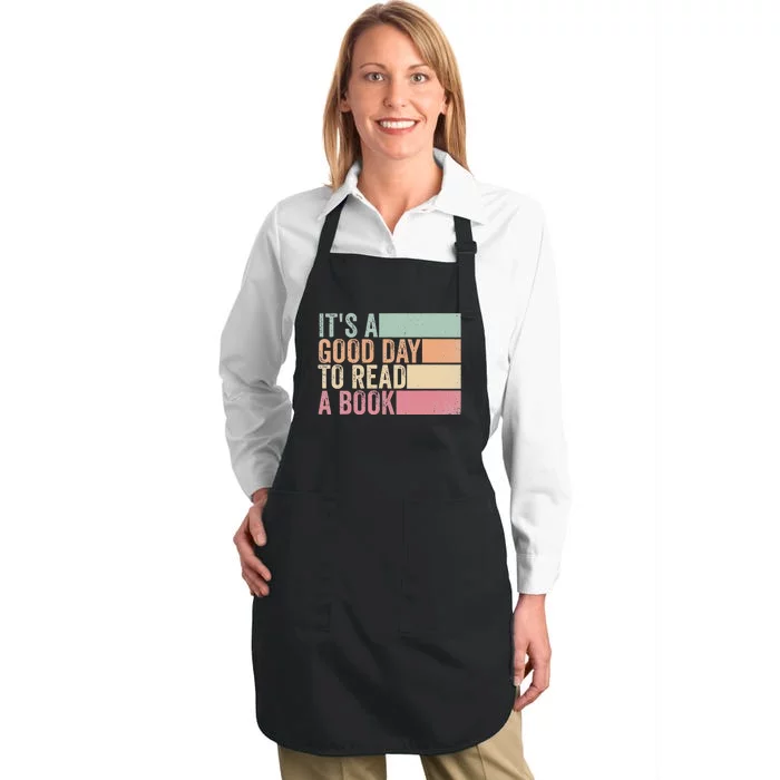 It's A Good Day To Read A Book Full-Length Apron With Pocket