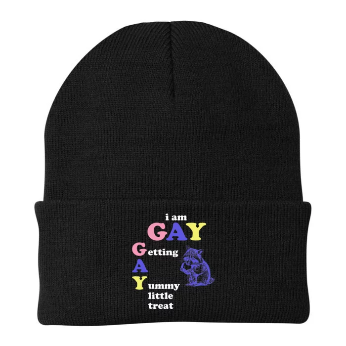 I Am Gay Getting A Yummy Little Treat Apparel Knit Cap Winter Beanie