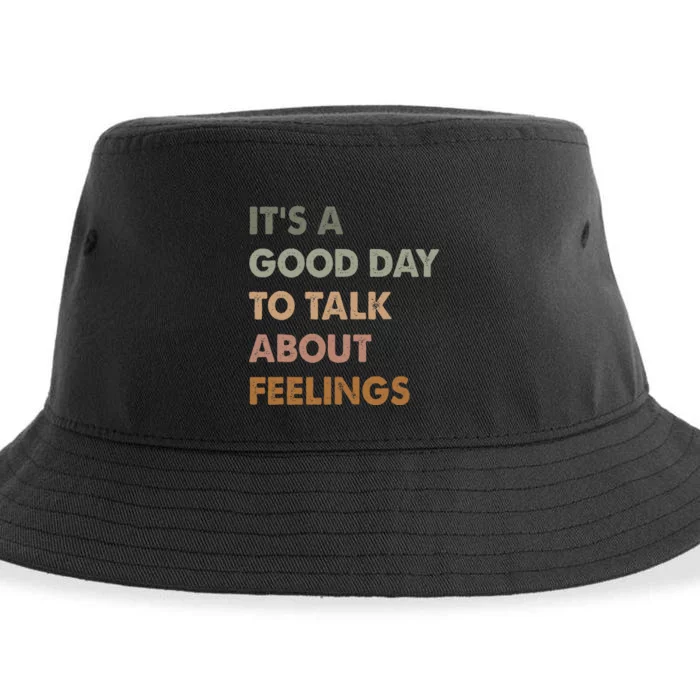 ItS A Good Day To Talk About Feelings Funny Mental Health Sustainable Bucket Hat