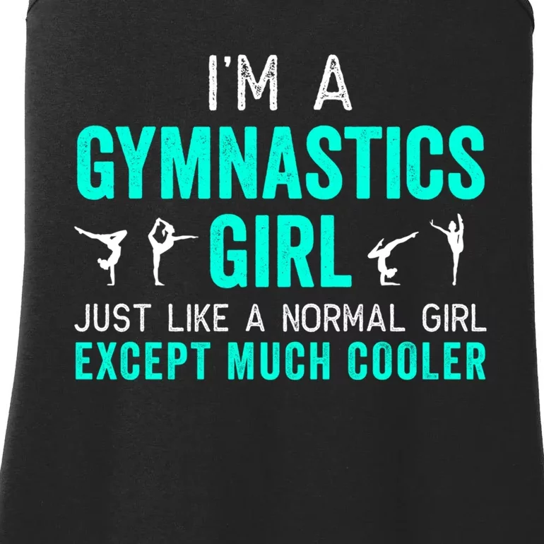 I'm a Gymnastics Girl Hoodie for Gymnast, Funny, Teal Ladies Essential Tank