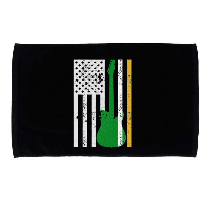 Irish American Guitar St Patricks Day Microfiber Hand Towel