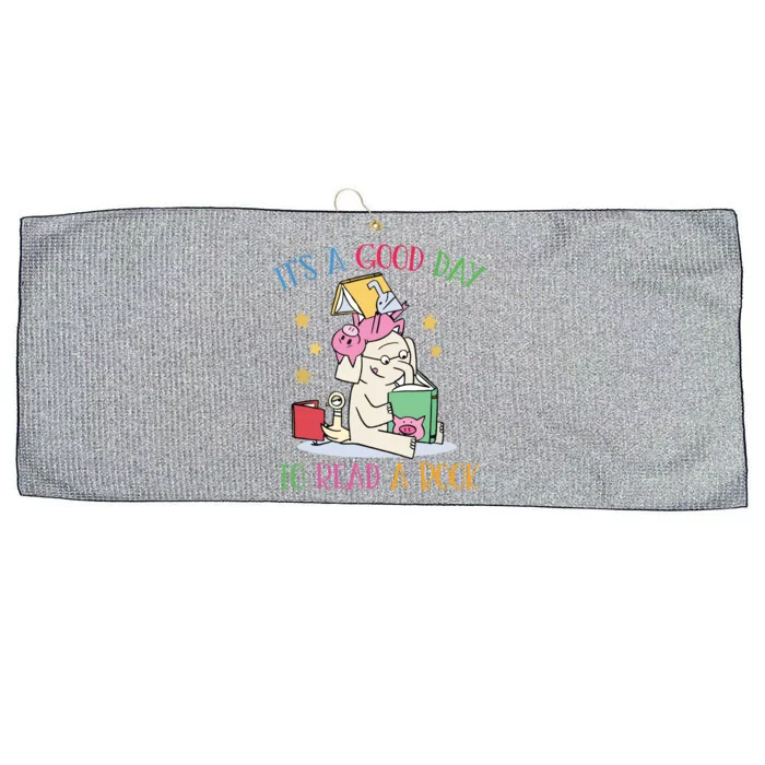 Its A Good Day To Read Bookworm Librarian Book Lover Gift Large Microfiber Waffle Golf Towel