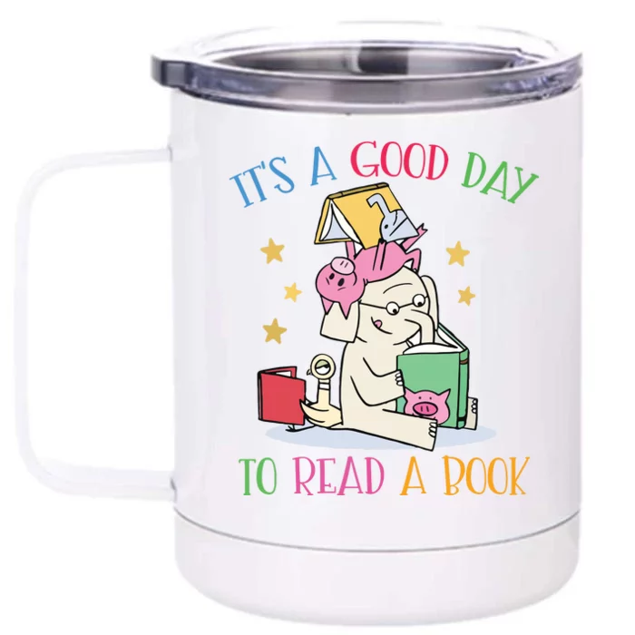 Its A Good Day To Read Bookworm Librarian Book Lover Gift Front & Back 12oz Stainless Steel Tumbler Cup