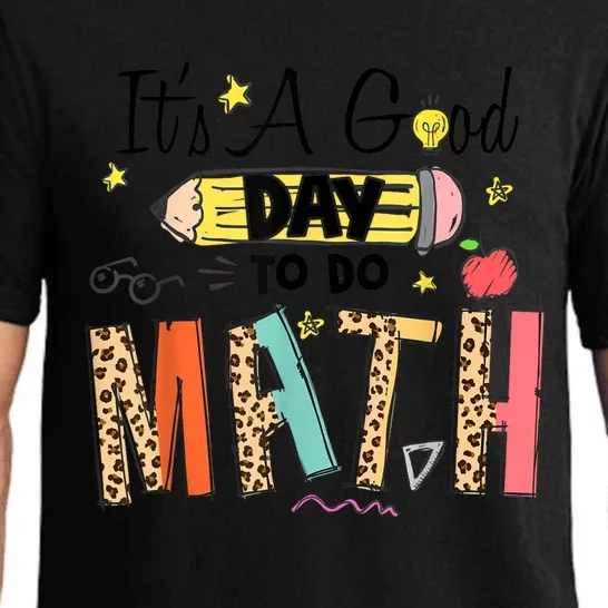 Its A Good Day To Do Math Leopard Pencil Teacher Pajama Set