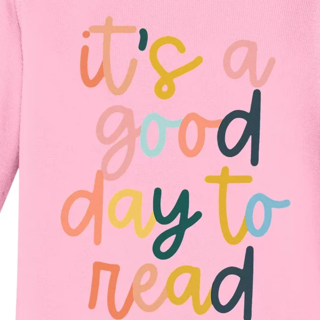 Its A Good Day To Read A Book Reading Books Lovers Baby Long Sleeve Bodysuit