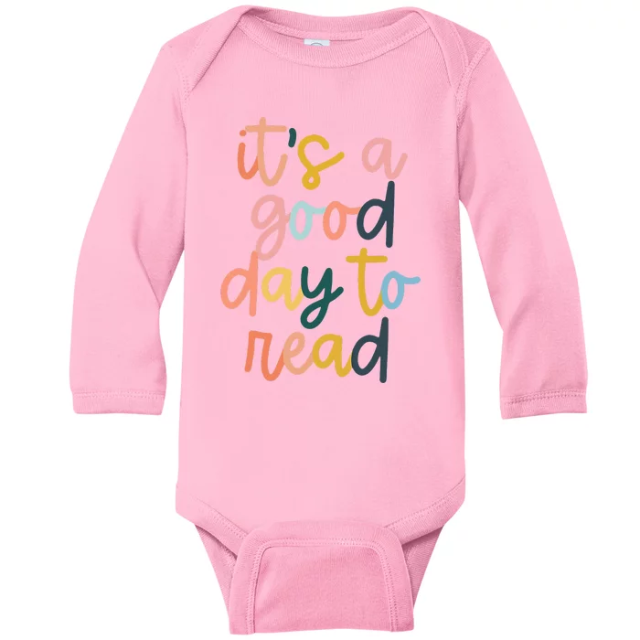 Its A Good Day To Read A Book Reading Books Lovers Baby Long Sleeve Bodysuit