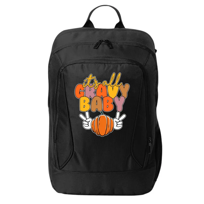 Its All Gravy Baby Pumpkin Fall Funny City Backpack