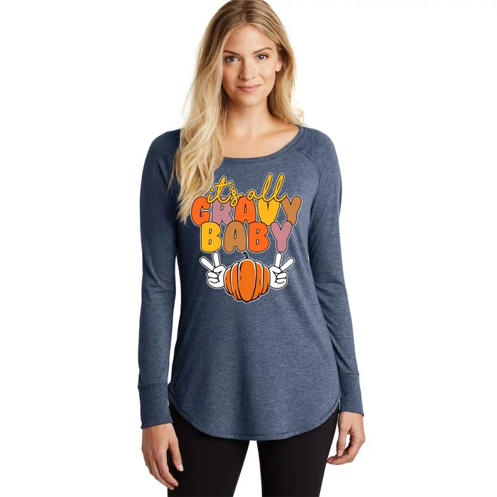 Its All Gravy Baby Pumpkin Fall Funny Women's Perfect Tri Tunic Long Sleeve Shirt