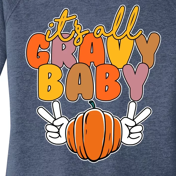 Its All Gravy Baby Pumpkin Fall Funny Women's Perfect Tri Tunic Long Sleeve Shirt