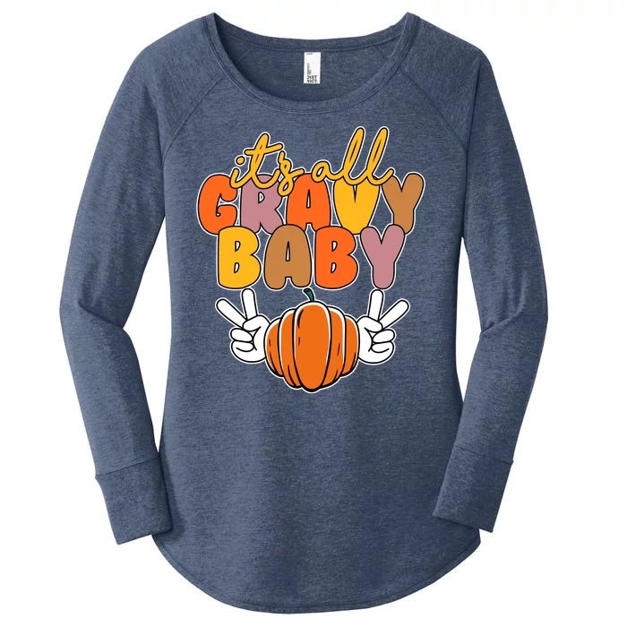 Its All Gravy Baby Pumpkin Fall Funny Women's Perfect Tri Tunic Long Sleeve Shirt