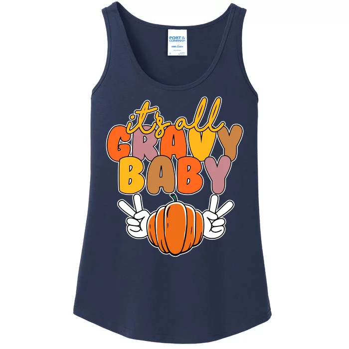 Its All Gravy Baby Pumpkin Fall Funny Ladies Essential Tank