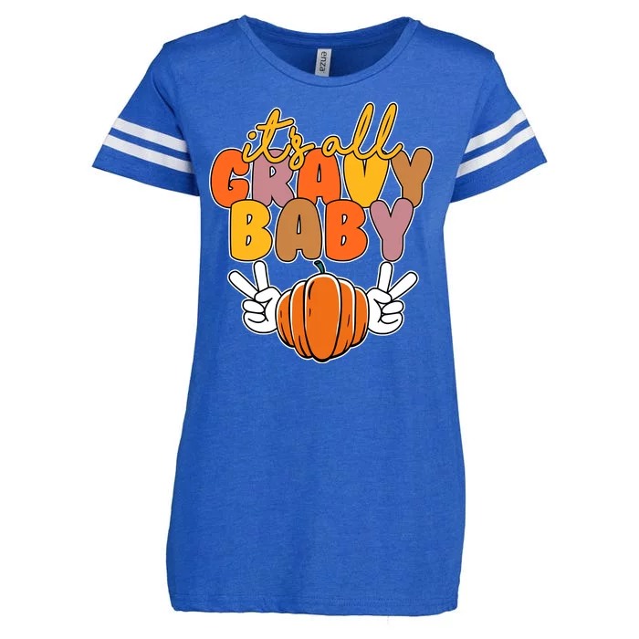 Its All Gravy Baby Pumpkin Fall Funny Enza Ladies Jersey Football T-Shirt