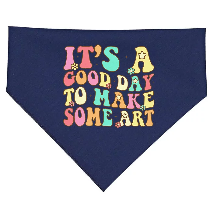 ItS A Good Day To Make Some Art Artist Art Teacher USA-Made Doggie Bandana