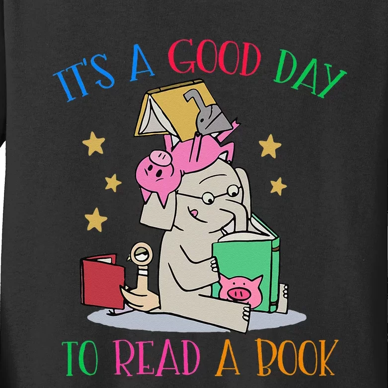 Its A Good Day To Read Bookworm Librarian Book Lover Gift Kids Long Sleeve Shirt