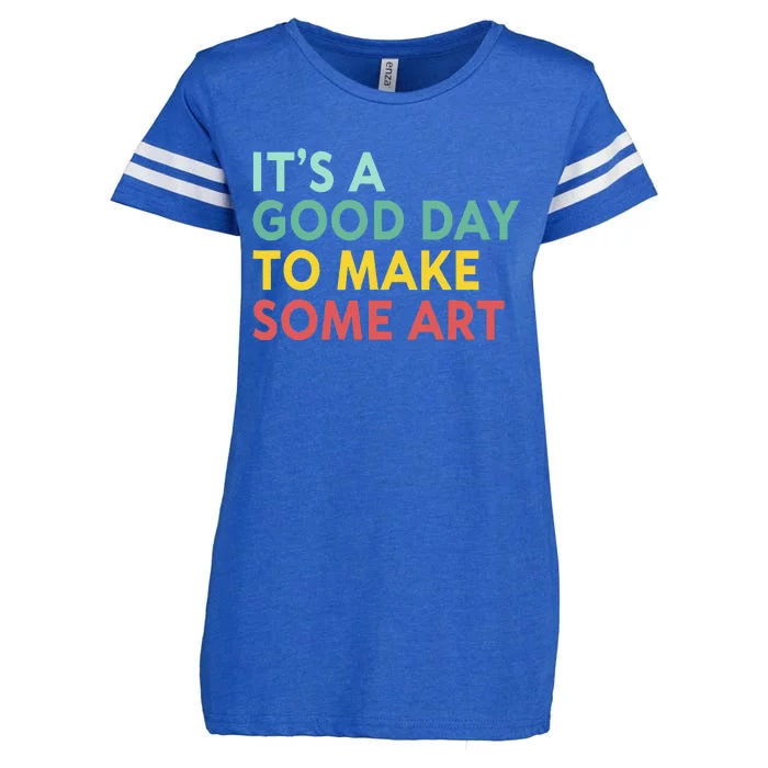 ItS A Good Day To Make Some Art Retro Artist Art Teacher Enza Ladies Jersey Football T-Shirt