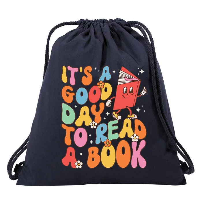 Its A Good Day To Read A Book Librarian Teacher Drawstring Bag