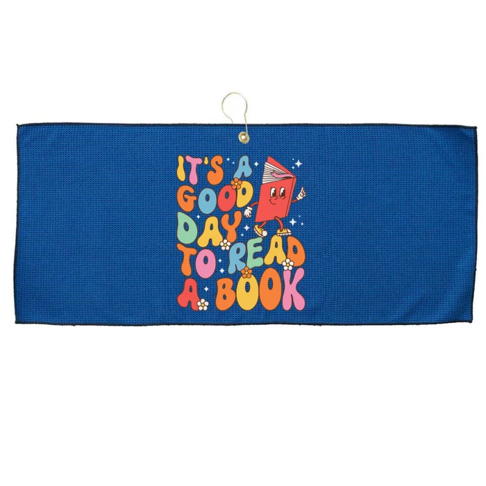 Its A Good Day To Read A Book Librarian Teacher Large Microfiber Waffle Golf Towel