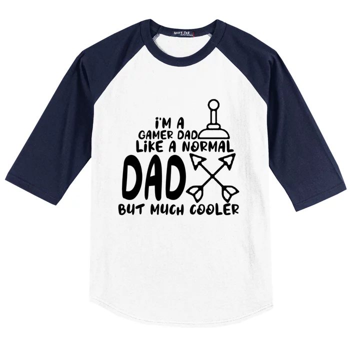 Im A Gamer Dad Like A Normal Dad But Much Cooler Player Gift Baseball Sleeve Shirt