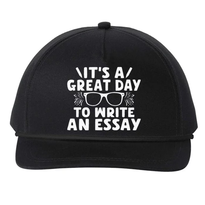 Its A Good Day To Write An Essay English Teacher Snapback Five-Panel Rope Hat