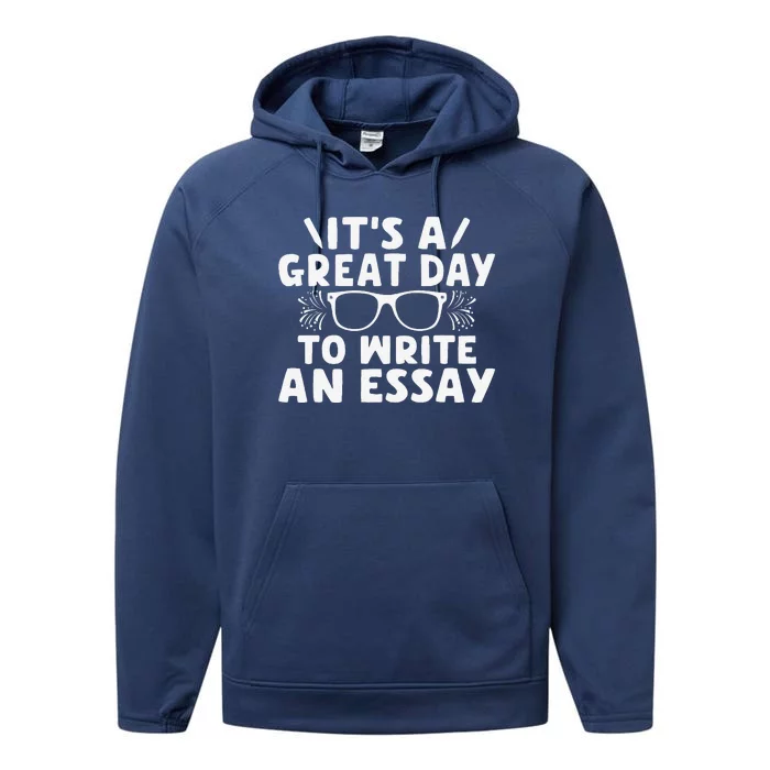 Its A Good Day To Write An Essay English Teacher Performance Fleece Hoodie