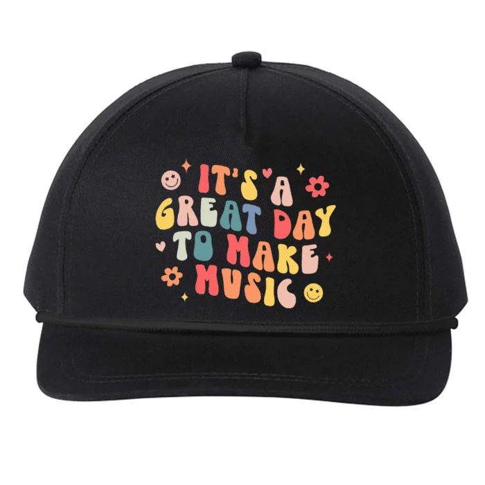 It's A Good Day To Make Music Musician Band Music Teacher Snapback Five-Panel Rope Hat