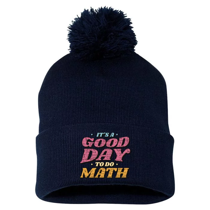 It's A Good Day To Do Math Pom Pom 12in Knit Beanie