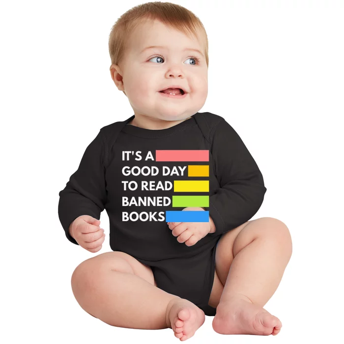 It's A Good Day To Read Banned Books Banned Books Week Gift Baby Long Sleeve Bodysuit