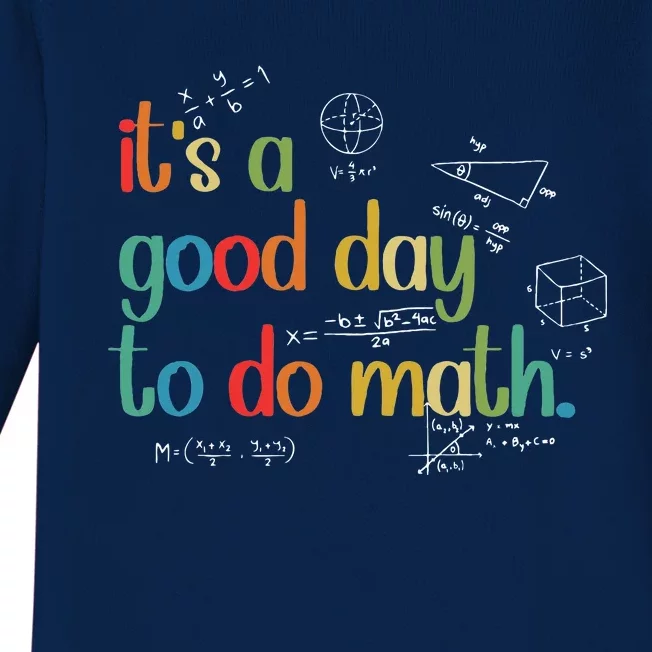 Its A Good Day To Do Math Test Day Testing Math Teachers Baby Long Sleeve Bodysuit