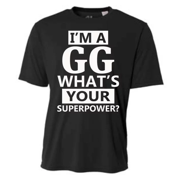 I'm A Gg What's Your Superpower Funny Great Grandma Cooling Performance Crew T-Shirt