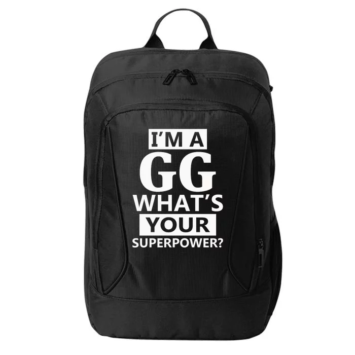 I'm A Gg What's Your Superpower Funny Great Grandma City Backpack