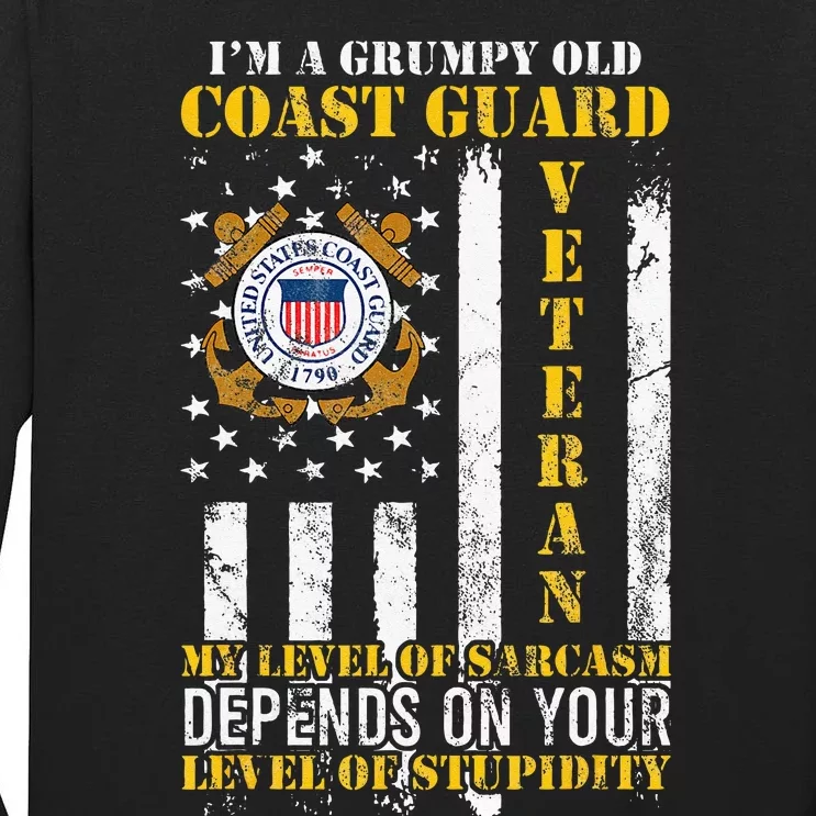 Im A Grumpy Old Coast Guard Veteran Gift For A Veteran Tall Long Sleeve T-Shirt