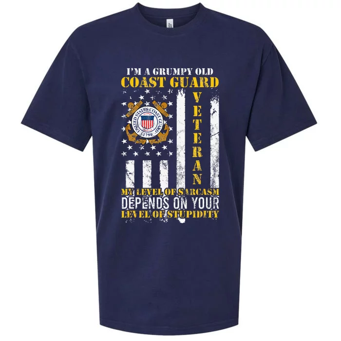 Im A Grumpy Old Coast Guard Veteran Gift For A Veteran Sueded Cloud Jersey T-Shirt