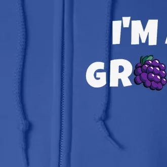 Im A Grape Halloween Grape Costume Full Zip Hoodie