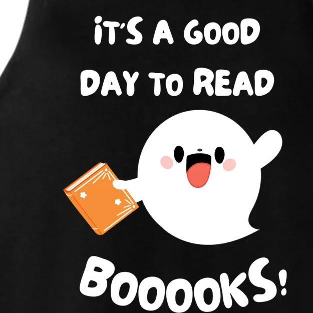 Its A Good Day To Read Booooks Cute Ghost Reading Books Meaningful Gift Ladies Tri-Blend Wicking Tank