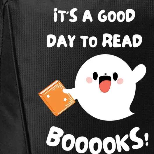 Its A Good Day To Read Booooks Cute Ghost Reading Books Meaningful Gift City Backpack