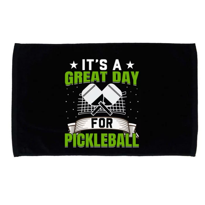 It's A Great Day Pickleball Paddle Gift Microfiber Hand Towel