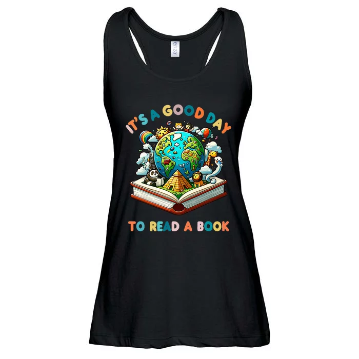 Its A Good Day To Read A Book World Ladies Essential Flowy Tank