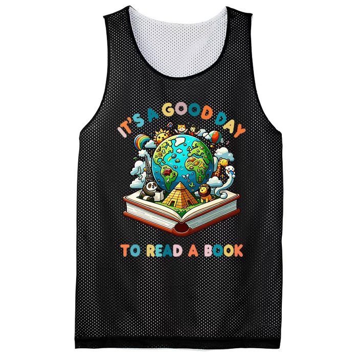 Its A Good Day To Read A Book World Mesh Reversible Basketball Jersey Tank