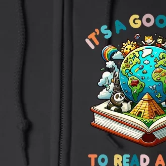 Its A Good Day To Read A Book World Full Zip Hoodie