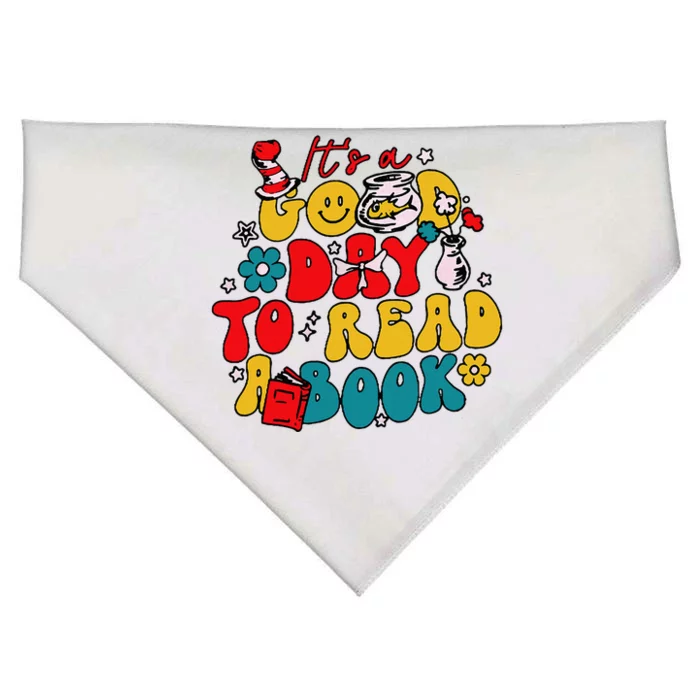 Its A Good Day To Read A Book Reading Day USA-Made Doggie Bandana