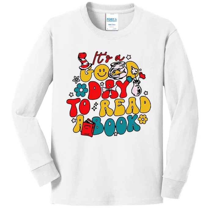 Its A Good Day To Read A Book Reading Day Kids Long Sleeve Shirt