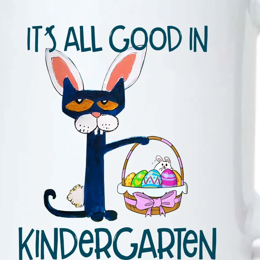 It's All Good In Kindergarten Funny Cat Bunny Costume Easter Day Easter Eggs Black Color Changing Mug