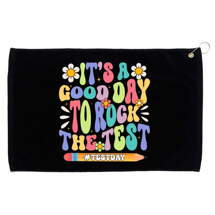 ItS A Good Day To Rock The Test Groovy Testing Motivation Grommeted Golf Towel