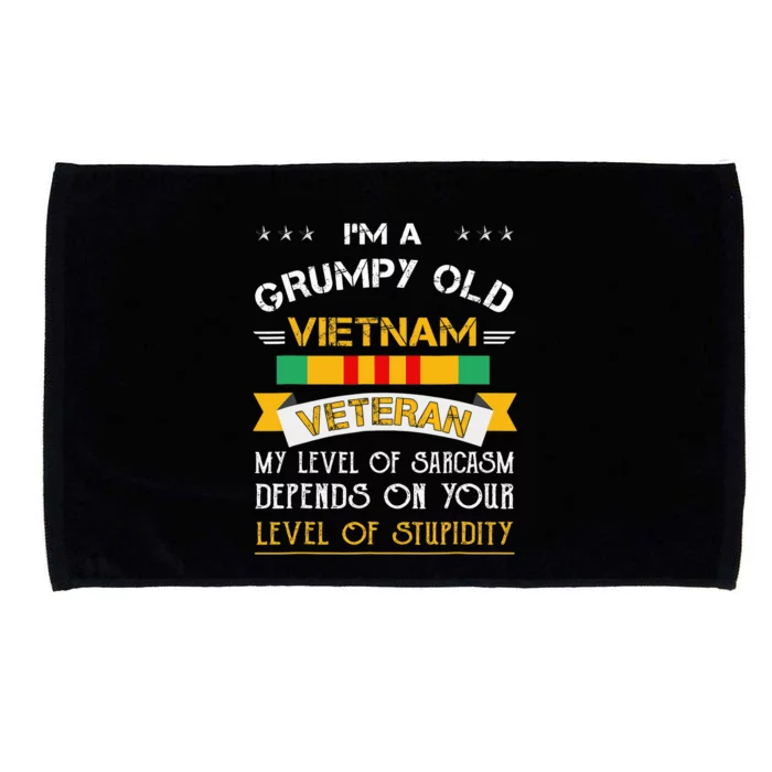 Im A Grumpy Old Vietnam Veteran Microfiber Hand Towel