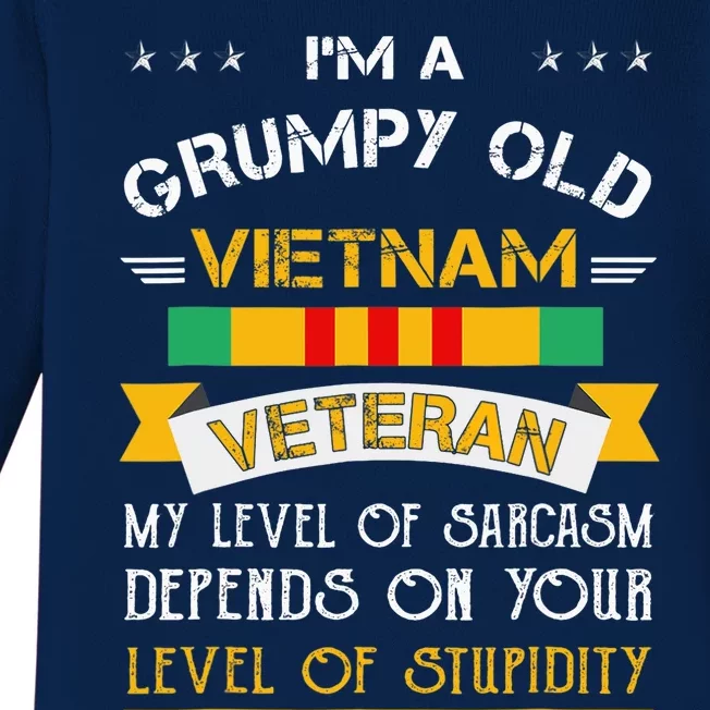 Im A Grumpy Old Vietnam Veteran Baby Long Sleeve Bodysuit