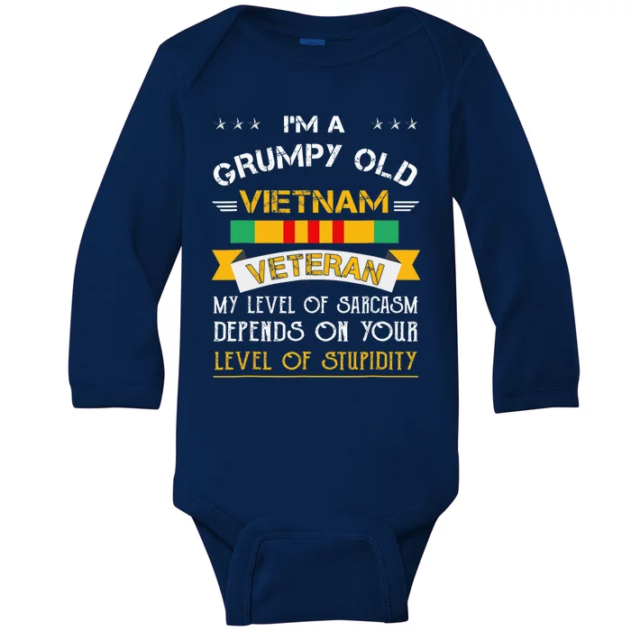 Im A Grumpy Old Vietnam Veteran Baby Long Sleeve Bodysuit