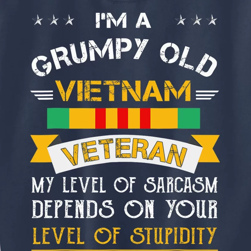 Im A Grumpy Old Vietnam Veteran Kids Sweatshirt