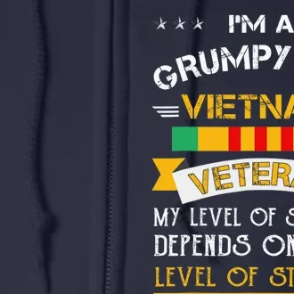 Im A Grumpy Old Vietnam Veteran Full Zip Hoodie