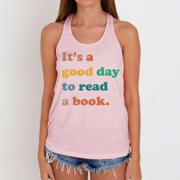 It's A Good Day To Read A Book Women's Knotted Racerback Tank