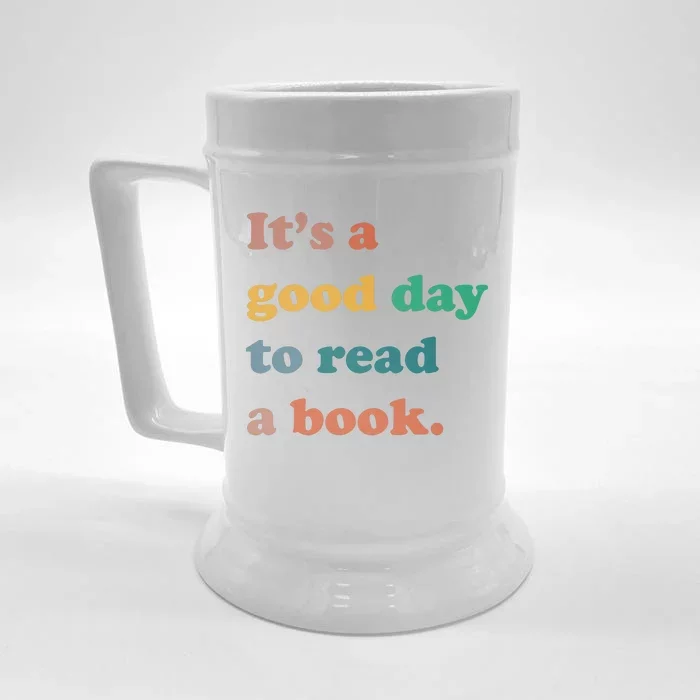 It's A Good Day To Read A Book Front & Back Beer Stein